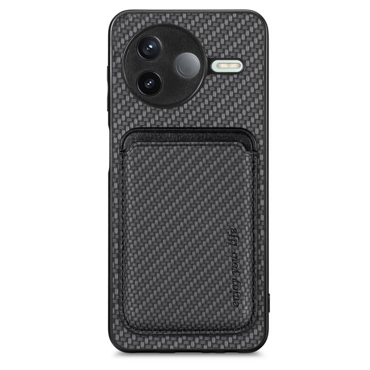 Carbon Fiber Leather Card Magnetic Phone Case, For Redmi 15C 5G / 4G Glodal 171mm, For Xiaomi 15T Pro, For Xiaomi 15T, For Redmi K80 Pro / Poco F7 Ultra, For Redmi K80 / Poco F7 Pro, For Redmi Turbo 4, For Xiaomi Poco X7 Pro, For Xiaomi 15 Pro         ...