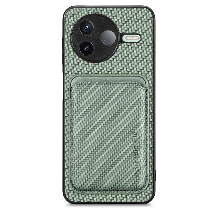 Carbon Fiber Leather Card Magnetic Phone Case, For Redmi 15C 5G / 4G Glodal 171mm, For Xiaomi 15T Pro, For Xiaomi 15T, For Redmi K80 Pro / Poco F7 Ultra, For Redmi K80 / Poco F7 Pro, For Redmi Turbo 4, For Xiaomi Poco X7 Pro, For Xiaomi 15 Pro         ...