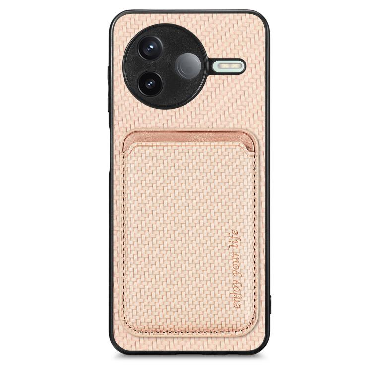 Carbon Fiber Leather Card Magnetic Phone Case, For Redmi 15C 5G / 4G Glodal 171mm, For Xiaomi 15T Pro, For Xiaomi 15T, For Redmi K80 Pro / Poco F7 Ultra, For Redmi K80 / Poco F7 Pro, For Redmi Turbo 4, For Xiaomi Poco X7 Pro, For Xiaomi 15 Pro         ...