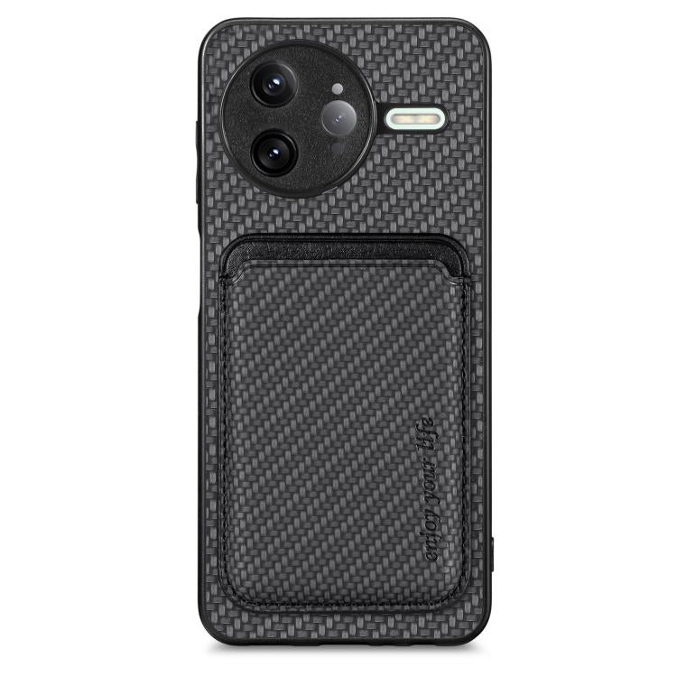Carbon Fiber Leather Card Magnetic Phone Case, For Redmi 15C 5G / 4G Glodal 171mm, For Xiaomi 15T Pro, For Xiaomi 15T, For Redmi K80 Pro / Poco F7 Ultra, For Redmi K80 / Poco F7 Pro, For Redmi Turbo 4, For Xiaomi Poco X7 Pro, For Xiaomi 15 Pro         ...