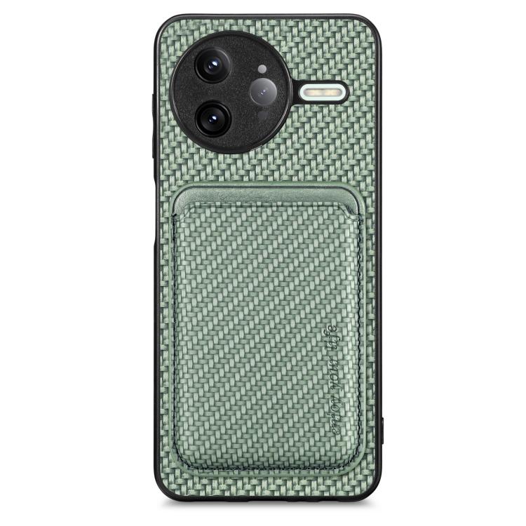 Carbon Fiber Leather Card Magnetic Phone Case, For Redmi 15C 5G / 4G Glodal 171mm, For Xiaomi 15T Pro, For Xiaomi 15T, For Redmi K80 Pro / Poco F7 Ultra, For Redmi K80 / Poco F7 Pro, For Redmi Turbo 4, For Xiaomi Poco X7 Pro, For Xiaomi 15 Pro         ...