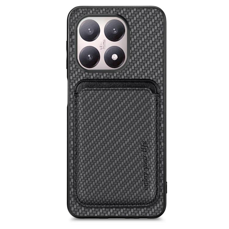 Carbon Fiber Leather Card Magnetic Phone Case, For Redmi 15C 5G / 4G Glodal 171mm, For Xiaomi 15T Pro, For Xiaomi 15T, For Redmi K80 Pro / Poco F7 Ultra, For Redmi K80 / Poco F7 Pro, For Redmi Turbo 4, For Xiaomi Poco X7 Pro, For Xiaomi 15 Pro         ...