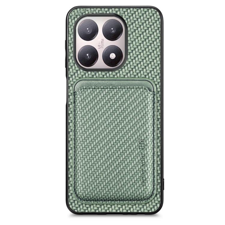 Carbon Fiber Leather Card Magnetic Phone Case, For Redmi 15C 5G / 4G Glodal 171mm, For Xiaomi 15T Pro, For Xiaomi 15T, For Redmi K80 Pro / Poco F7 Ultra, For Redmi K80 / Poco F7 Pro, For Redmi Turbo 4, For Xiaomi Poco X7 Pro, For Xiaomi 15 Pro         ...
