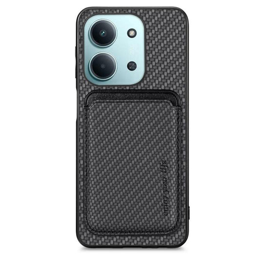 Carbon Fiber Leather Card Magnetic Phone Case, For Redmi 15C 5G / 4G Glodal 171mm, For Xiaomi 15T Pro, For Xiaomi 15T, For Redmi K80 Pro / Poco F7 Ultra, For Redmi K80 / Poco F7 Pro, For Redmi Turbo 4, For Xiaomi Poco X7 Pro, For Xiaomi 15 Pro         ...