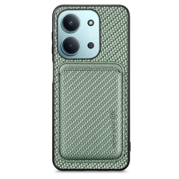 Carbon Fiber Leather Card Magnetic Phone Case, For Redmi 15C 5G / 4G Glodal 171mm, For Xiaomi 15T Pro, For Xiaomi 15T, For Redmi K80 Pro / Poco F7 Ultra, For Redmi K80 / Poco F7 Pro, For Redmi Turbo 4, For Xiaomi Poco X7 Pro, For Xiaomi 15 Pro         ...