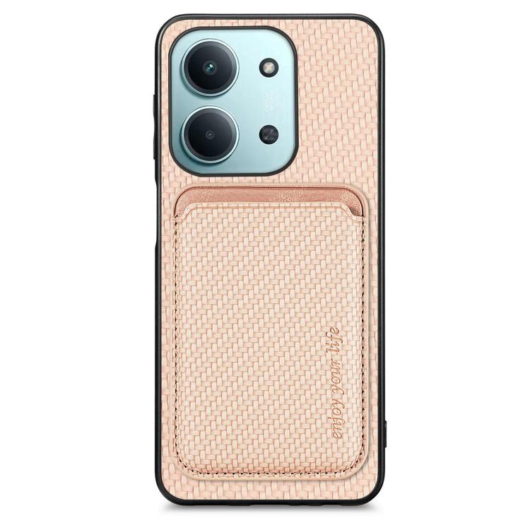 Carbon Fiber Leather Card Magnetic Phone Case, For Redmi 15C 5G / 4G Glodal 171mm, For Xiaomi 15T Pro, For Xiaomi 15T, For Redmi K80 Pro / Poco F7 Ultra, For Redmi K80 / Poco F7 Pro, For Redmi Turbo 4, For Xiaomi Poco X7 Pro, For Xiaomi 15 Pro         ...