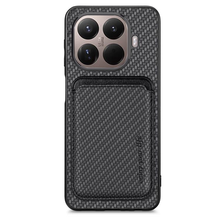 Carbon Fiber Leather Card Magnetic Phone Case, For Redmi 15C 5G / 4G Glodal 171mm, For Xiaomi 15T Pro, For Xiaomi 15T, For Redmi K80 Pro / Poco F7 Ultra, For Redmi K80 / Poco F7 Pro, For Redmi Turbo 4, For Xiaomi Poco X7 Pro, For Xiaomi 15 Pro         ...
