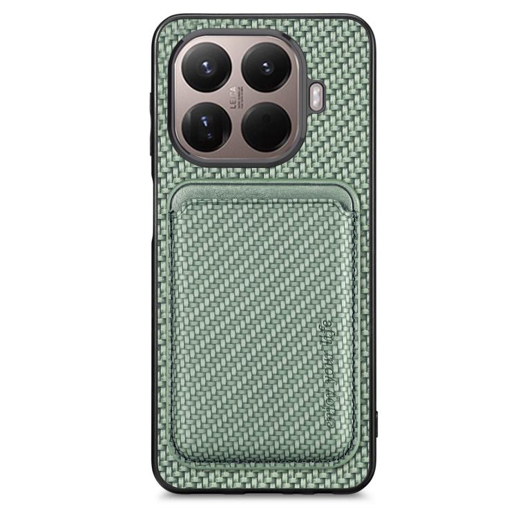 Carbon Fiber Leather Card Magnetic Phone Case, For Redmi 15C 5G / 4G Glodal 171mm, For Xiaomi 15T Pro, For Xiaomi 15T, For Redmi K80 Pro / Poco F7 Ultra, For Redmi K80 / Poco F7 Pro, For Redmi Turbo 4, For Xiaomi Poco X7 Pro, For Xiaomi 15 Pro         ...