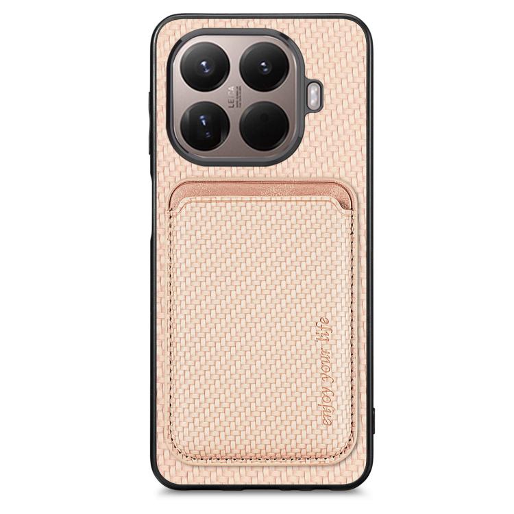 Carbon Fiber Leather Card Magnetic Phone Case, For Redmi 15C 5G / 4G Glodal 171mm, For Xiaomi 15T Pro, For Xiaomi 15T, For Redmi K80 Pro / Poco F7 Ultra, For Redmi K80 / Poco F7 Pro, For Redmi Turbo 4, For Xiaomi Poco X7 Pro, For Xiaomi 15 Pro         ...
