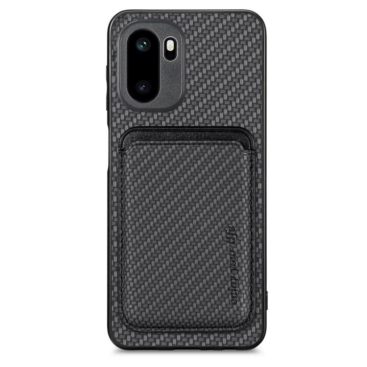 Carbon Fiber Leather Card Magsafe Phone Case, For OnePlus Ace 6 / 6T / 15R, For OnePlus 15