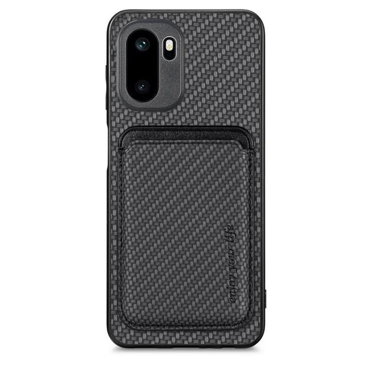 Carbon Fiber Leather Card Magsafe Phone Case, For OnePlus Ace 6 / 6T / 15R, For OnePlus 15
