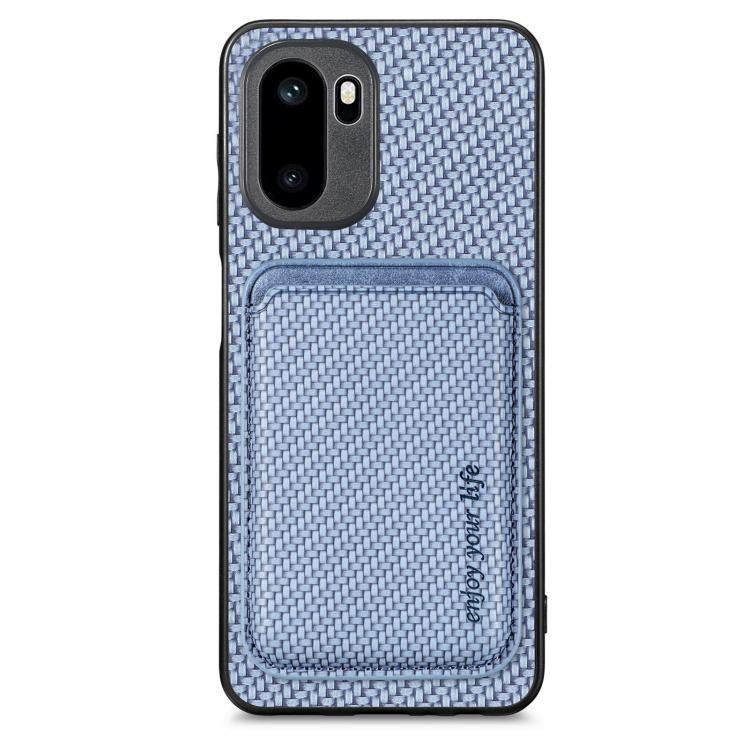 Carbon Fiber Leather Card Magsafe Phone Case, For OnePlus Ace 6 / 6T / 15R, For OnePlus 15