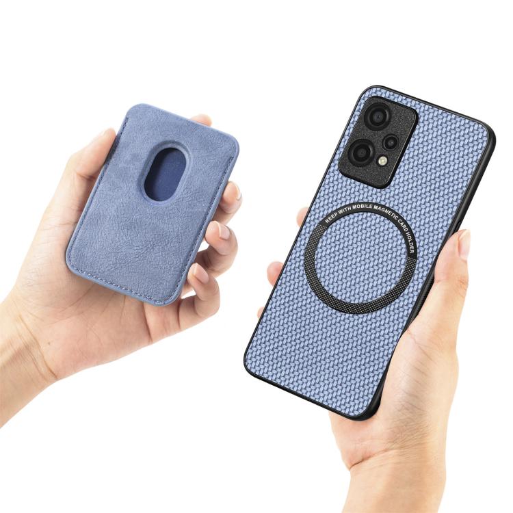 Carbon Fiber Leather Card Magsafe Phone Case, For OnePlus Ace 6 / 6T / 15R, For OnePlus 15