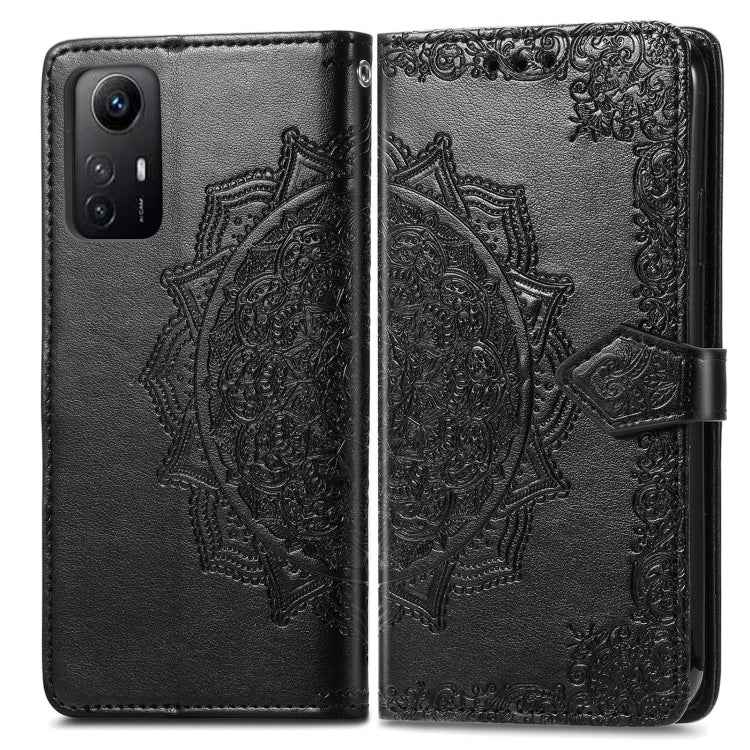 Mandala Flower Embossed Leather Phone Case, For Xiaomi Redmi Note 12S