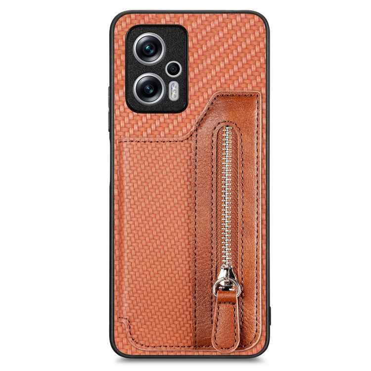Carbon Fiber Horizontal Flip Zipper Wallet Phone Case, For Redmi 15C 5G / 4G Glodal 171mm, For Xiaomi 15T, For Redmi K80 Pro / Poco F7 Ultra, For Redmi K80 / Poco F7 Pro, For Redmi Turbo 4, For Xiaomi Poco X7 Pro, For Redmi Note 12 5G                  ...