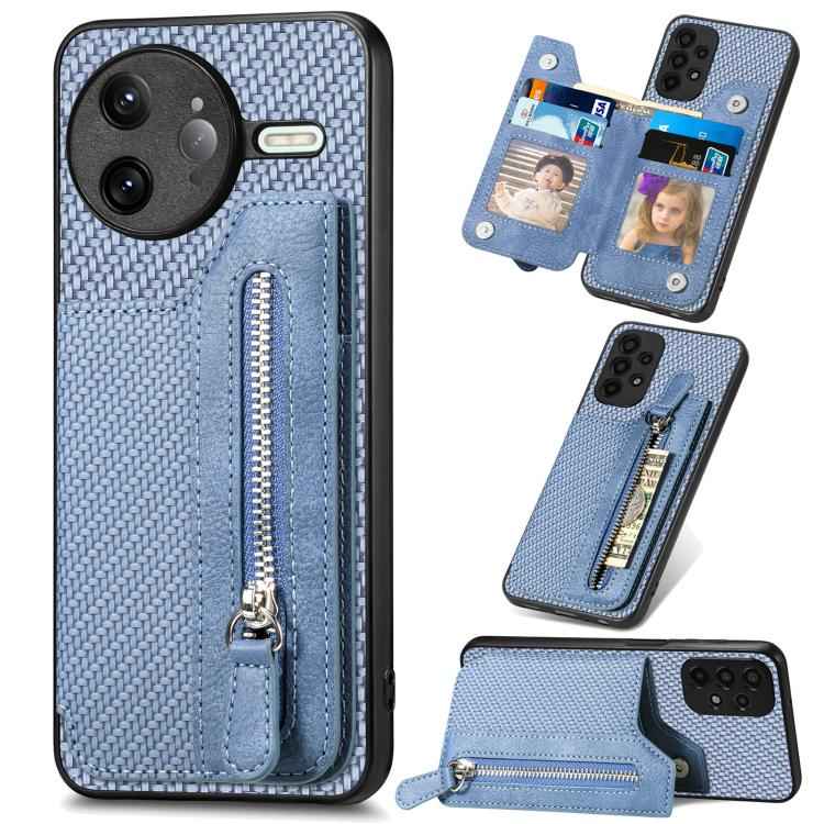 Carbon Fiber Horizontal Flip Zipper Wallet Phone Case, For Redmi 15C 5G / 4G Glodal 171mm, For Xiaomi 15T, For Redmi K80 Pro / Poco F7 Ultra, For Redmi K80 / Poco F7 Pro, For Redmi Turbo 4, For Xiaomi Poco X7 Pro, For Redmi Note 12 5G                  ...