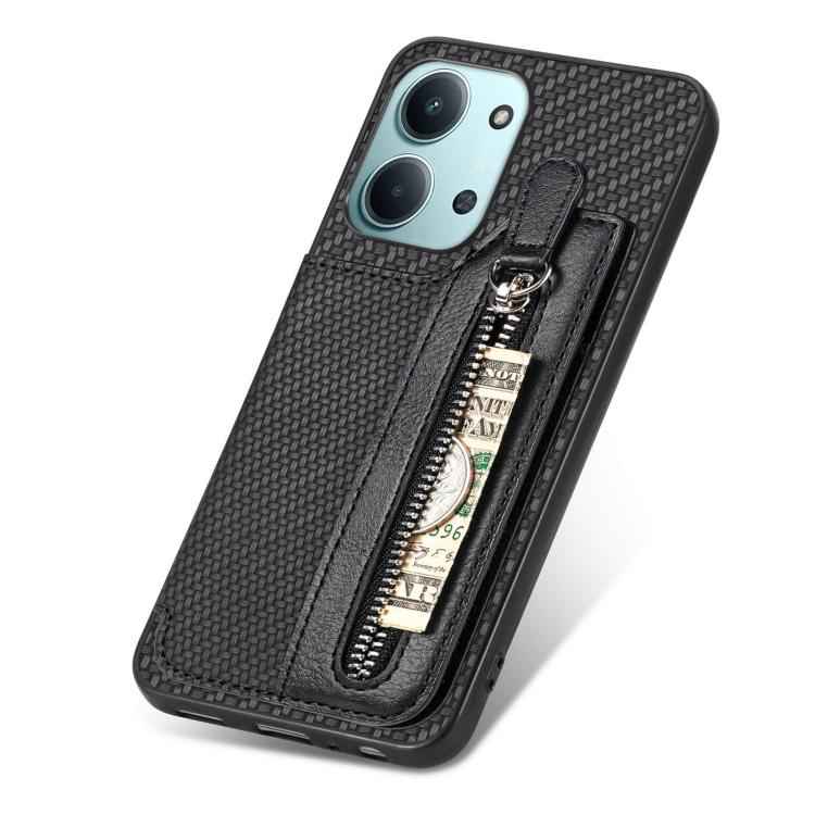 Carbon Fiber Horizontal Flip Zipper Wallet Phone Case, For Redmi 15C 5G / 4G Glodal 171mm, For Xiaomi 15T, For Redmi K80 Pro / Poco F7 Ultra, For Redmi K80 / Poco F7 Pro, For Redmi Turbo 4, For Xiaomi Poco X7 Pro, For Redmi Note 12 5G                  ...
