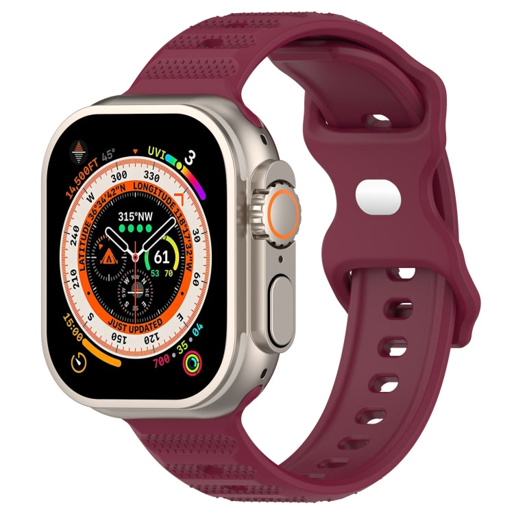 Reverse Buckle Dot Texture Silicone Watch Band, For Apple Watch Ultra 49mm, For Apple Watch 8 41mm, For Apple Watch 8 45mm, For Apple Watch SE 2022 40mm
