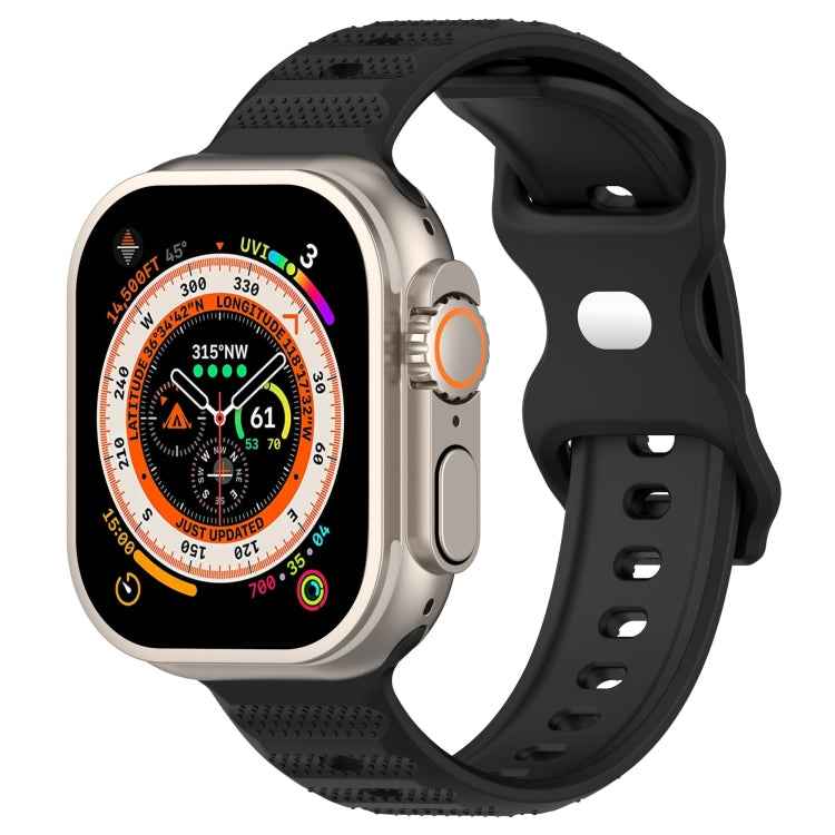 Reverse Buckle Dot Texture Silicone Watch Band, For Apple Watch SE 44mm, For Apple Watch 6 40mm, For Apple Watch 6 44mm, For Apple Watch 5 44mm
