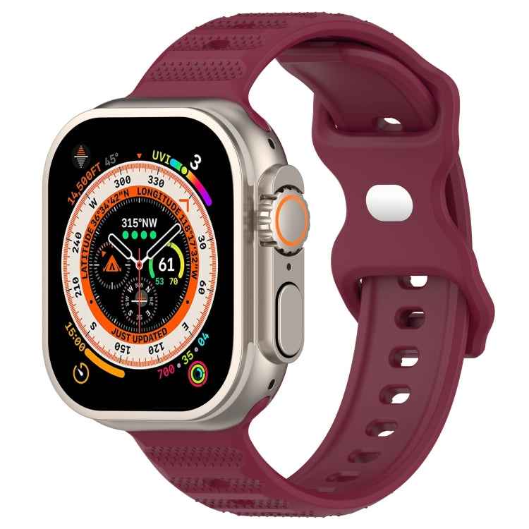 Reverse Buckle Dot Texture Silicone Watch Band, For Apple Watch SE 44mm, For Apple Watch 6 40mm, For Apple Watch 6 44mm, For Apple Watch 5 44mm