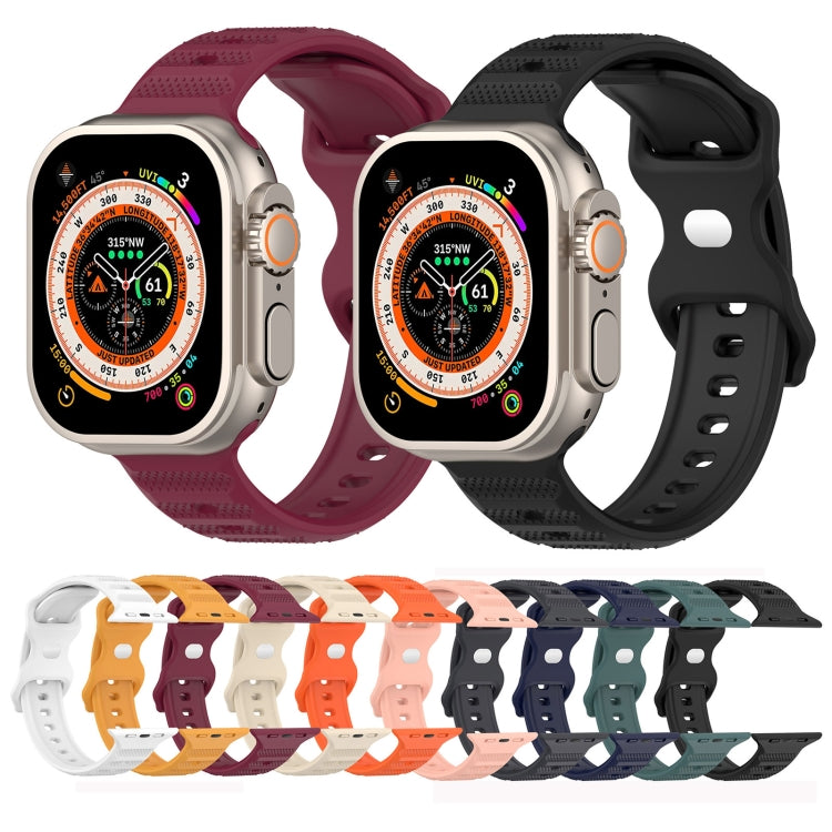 Reverse Buckle Dot Texture Silicone Watch Band, For Apple Watch SE 2022 44mm, For Apple Watch 7 41mm, For Apple Watch 7 45mm, For Apple Watch SE 40mm