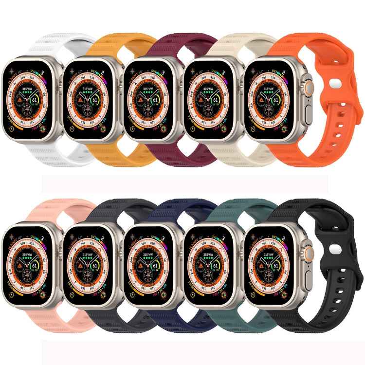 Reverse Buckle Dot Texture Silicone Watch Band, For Apple Watch SE 44mm, For Apple Watch 6 40mm, For Apple Watch 6 44mm, For Apple Watch 5 44mm