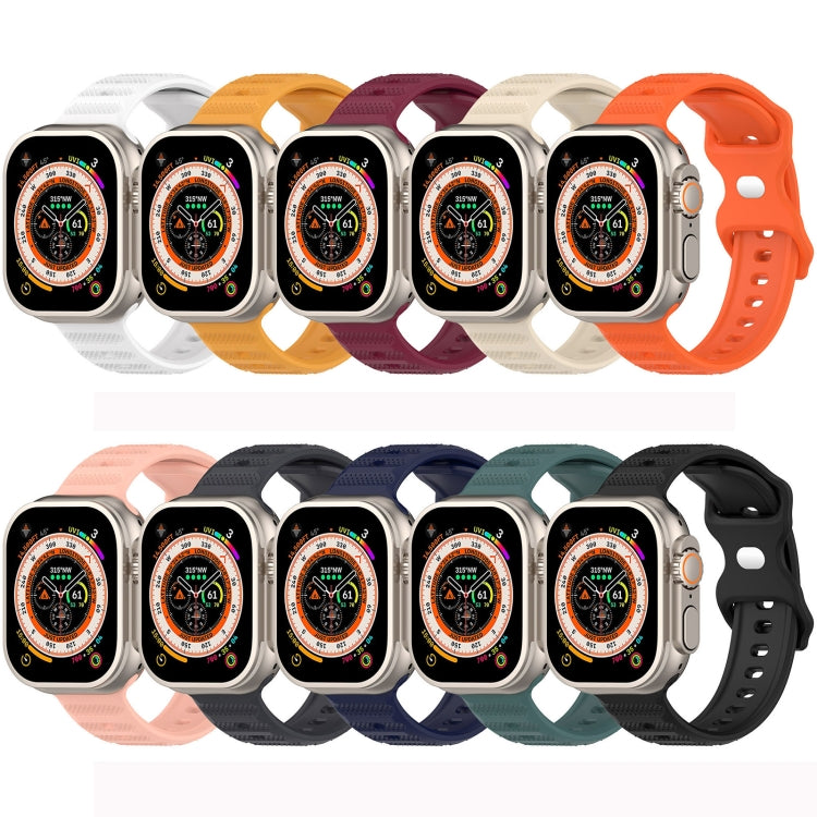 Reverse Buckle Dot Texture Silicone Watch Band, For Apple Watch SE 2022 44mm, For Apple Watch 7 41mm, For Apple Watch 7 45mm, For Apple Watch SE 40mm
