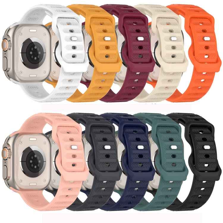 Reverse Buckle Dot Texture Silicone Watch Band, For Apple Watch SE 44mm, For Apple Watch 6 40mm, For Apple Watch 6 44mm, For Apple Watch 5 44mm