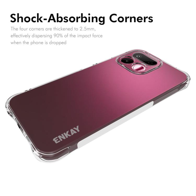 ENKAY Transparent TPU Shockproof Anti-slip Phone Case, For Realme 16T 5G, For Realme 16 Pro+ 5G Global, For Realme 16 Pro 5G Global, For Realme C85 Pro 4G Global, For Realme 15 Pro 5G Global, For Realme 15 5G Global, For Realme 14 Pro 5G               ...