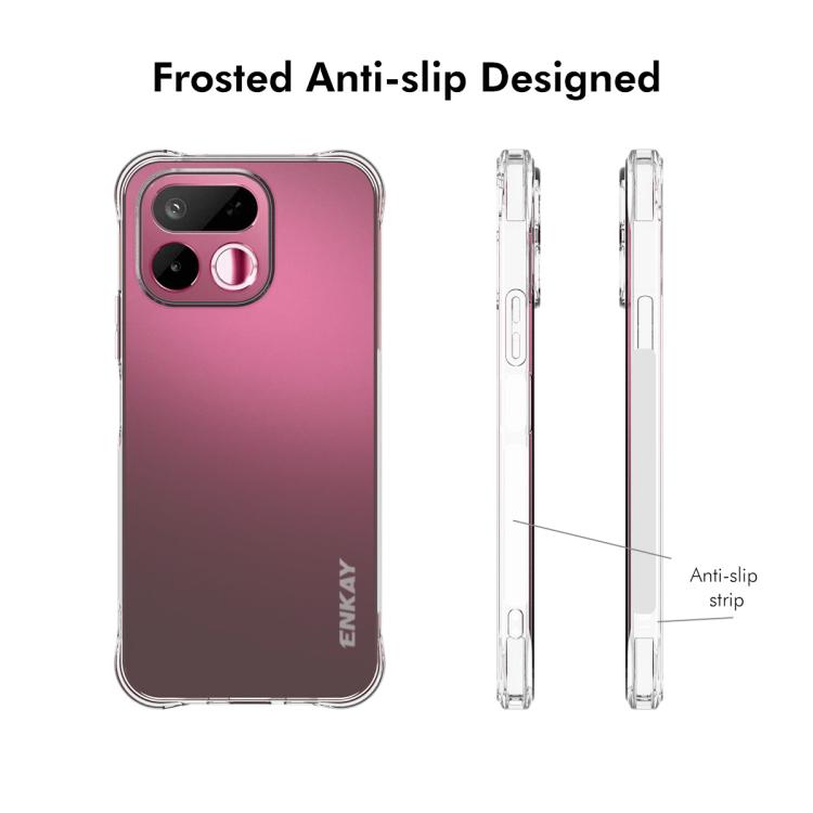 ENKAY Transparent TPU Shockproof Anti-slip Phone Case, For Realme 16T 5G, For Realme 16 Pro+ 5G Global, For Realme 16 Pro 5G Global, For Realme C85 Pro 4G Global, For Realme 15 Pro 5G Global, For Realme 15 5G Global, For Realme 14 Pro 5G               ...
