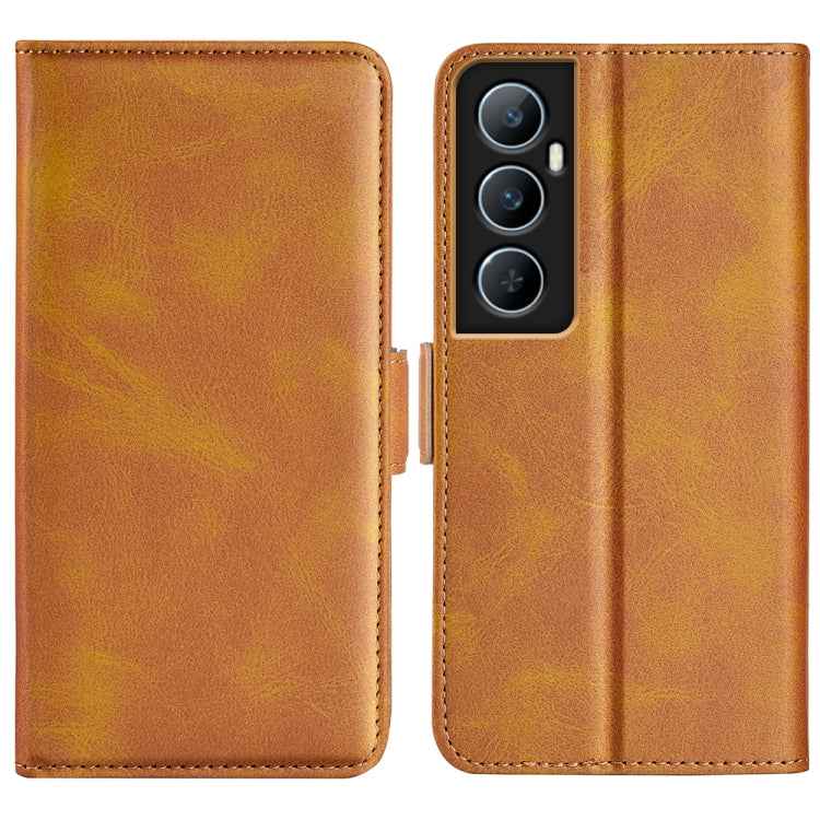 Dual-side Magnetic Buckle Horizontal Flip Leather Phone Case, For Realme C65 4G, For Realme 15 5G / 15 Pro 5G, For Realme Narzo N53 / C53