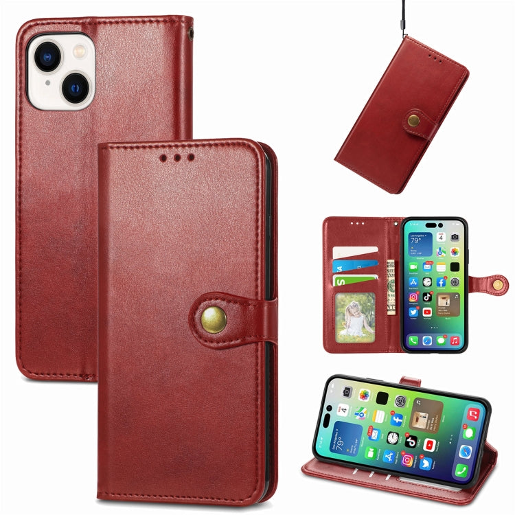 Retro Solid Color Buckle Leather Phone Case, For  iPhone 15 Pro Max, For  iPhone 15 Pro, For iPhone 15 Plus, For iPhone 15