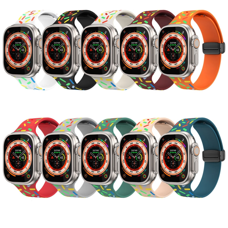 Rainbow Dots Silicone Magnetic Black Buckle Watch Band