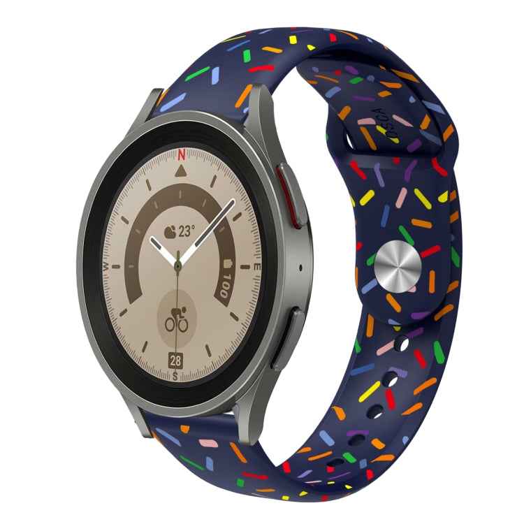 Sports Rainbow Dots Silicone Buckle Watch Band, For Samsung Galaxy Watch 5 Pro, For Samsung Galaxy Gear Sport, For Samsung Galaxy Watch Active 2 40mm / 44mm, For Samsung Galaxy Watch 3 41mm, For Samsung Galaxy watch Active 40mm                         ...