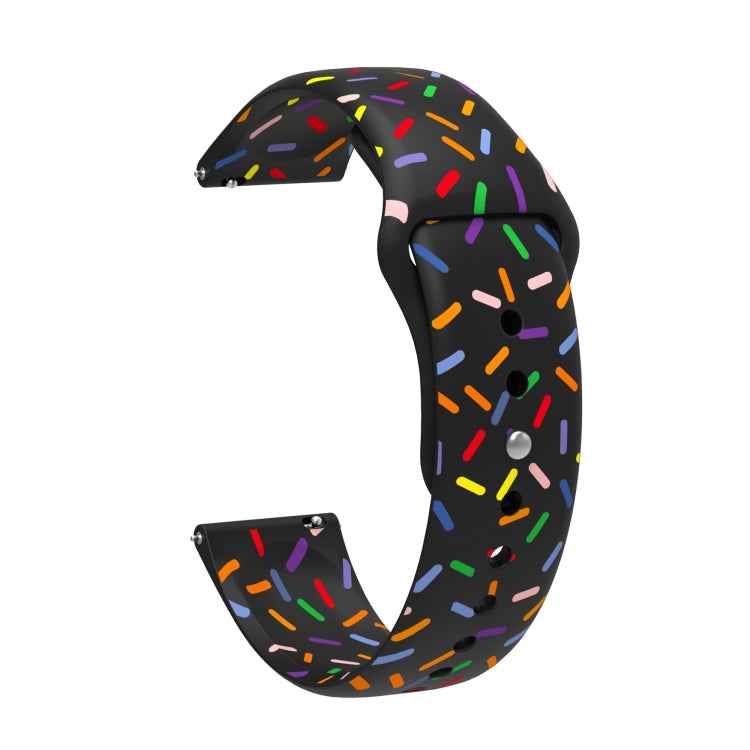 Sports Rainbow Dots Silicone Buckle Watch Band, For Samsung Galaxy Watch 5 Pro, For Samsung Galaxy Gear Sport, For Samsung Galaxy Watch Active 2 40mm / 44mm, For Samsung Galaxy Watch 3 41mm, For Samsung Galaxy watch Active 40mm                         ...