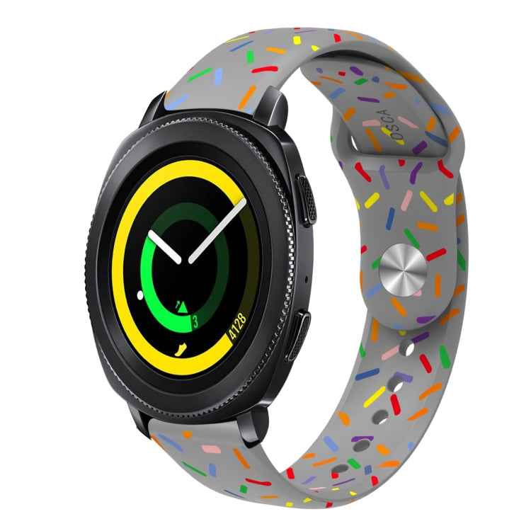 Sports Rainbow Dots Silicone Buckle Watch Band, For Samsung Galaxy Watch 5 Pro, For Samsung Galaxy Gear Sport, For Samsung Galaxy Watch Active 2 40mm / 44mm, For Samsung Galaxy Watch 3 41mm, For Samsung Galaxy watch Active 40mm                         ...