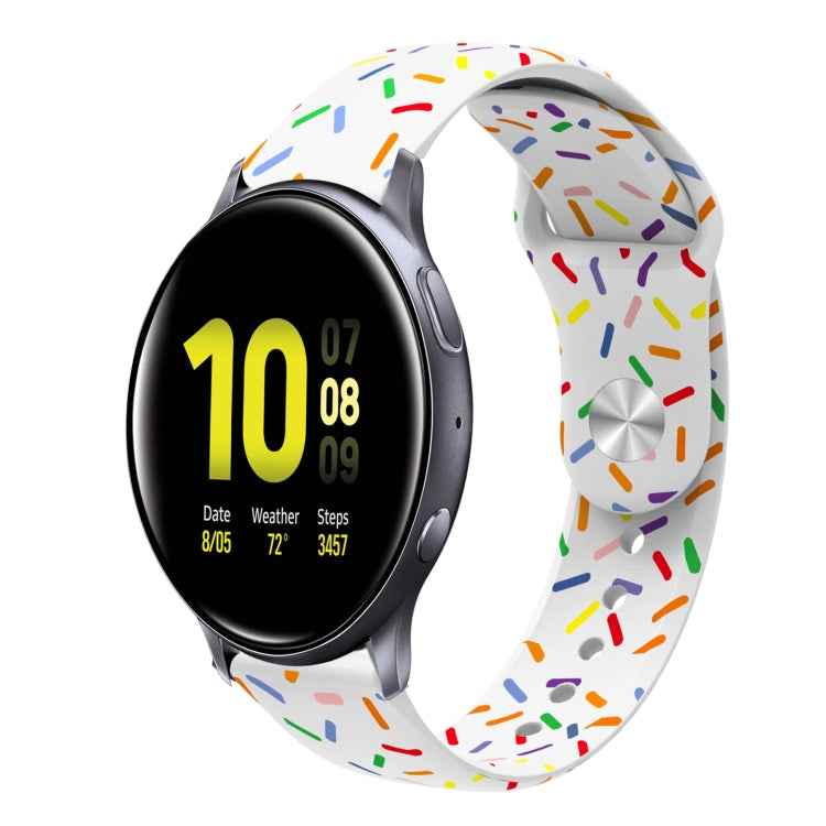 Sports Rainbow Dots Silicone Buckle Watch Band, For Samsung Galaxy Watch 4 40mm / 44mm, For Samsung Galaxy Watch 4 Classic 42mm / 46mm