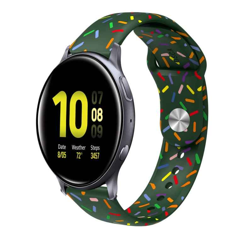 Sports Rainbow Dots Silicone Buckle Watch Band, For Samsung Galaxy Watch 4 40mm / 44mm, For Samsung Galaxy Watch 4 Classic 42mm / 46mm