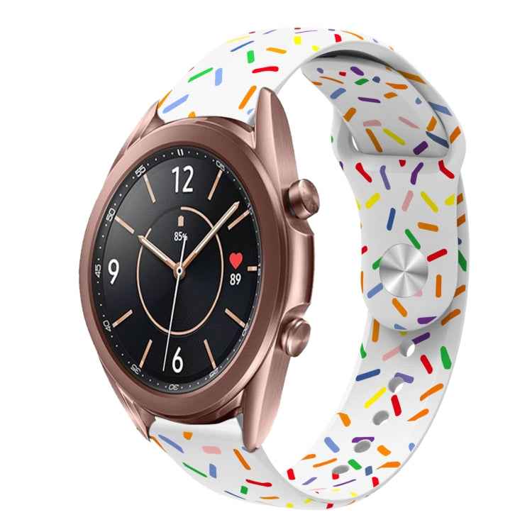 Sports Rainbow Dots Silicone Buckle Watch Band, For Samsung Galaxy Watch 4 40mm / 44mm, For Samsung Galaxy Watch 4 Classic 42mm / 46mm