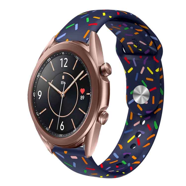 Sports Rainbow Dots Silicone Buckle Watch Band, For Samsung Galaxy Watch 4 40mm / 44mm, For Samsung Galaxy Watch 4 Classic 42mm / 46mm