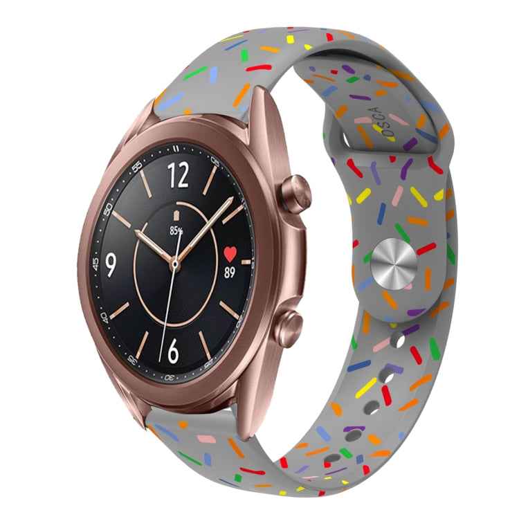 Sports Rainbow Dots Silicone Buckle Watch Band, For Samsung Galaxy Watch 4 40mm / 44mm, For Samsung Galaxy Watch 4 Classic 42mm / 46mm