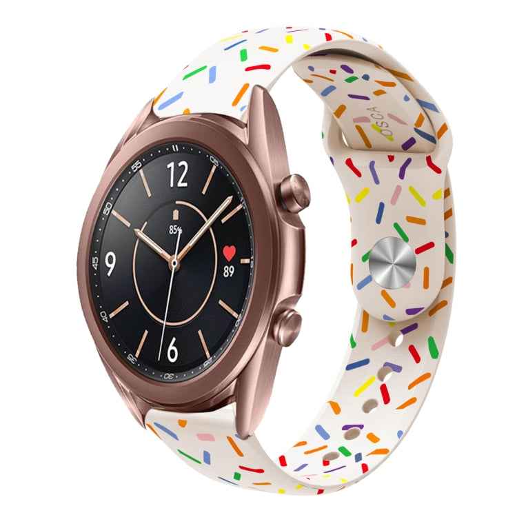 Sports Rainbow Dots Silicone Buckle Watch Band, For Samsung Galaxy Watch 4 40mm / 44mm, For Samsung Galaxy Watch 4 Classic 42mm / 46mm