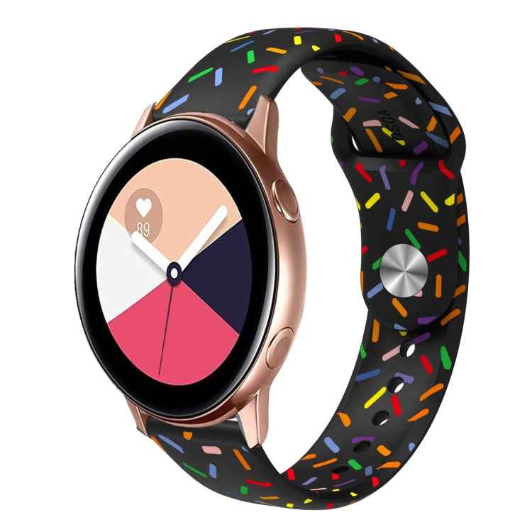 Sports Rainbow Dots Silicone Buckle Watch Band, For Samsung Galaxy Watch 5 Pro, For Samsung Galaxy Gear Sport, For Samsung Galaxy Watch Active 2 40mm / 44mm, For Samsung Galaxy Watch 3 41mm, For Samsung Galaxy watch Active 40mm                         ...