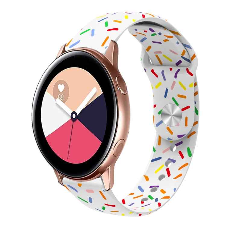 Sports Rainbow Dots Silicone Buckle Watch Band, For Samsung Galaxy Watch 5 Pro, For Samsung Galaxy Gear Sport, For Samsung Galaxy Watch Active 2 40mm / 44mm, For Samsung Galaxy Watch 3 41mm, For Samsung Galaxy watch Active 40mm                         ...