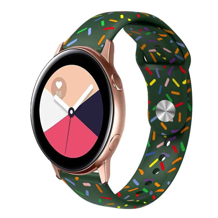 Sports Rainbow Dots Silicone Buckle Watch Band, For Samsung Galaxy Watch 5 Pro, For Samsung Galaxy Gear Sport, For Samsung Galaxy Watch Active 2 40mm / 44mm, For Samsung Galaxy Watch 3 41mm, For Samsung Galaxy watch Active 40mm                         ...