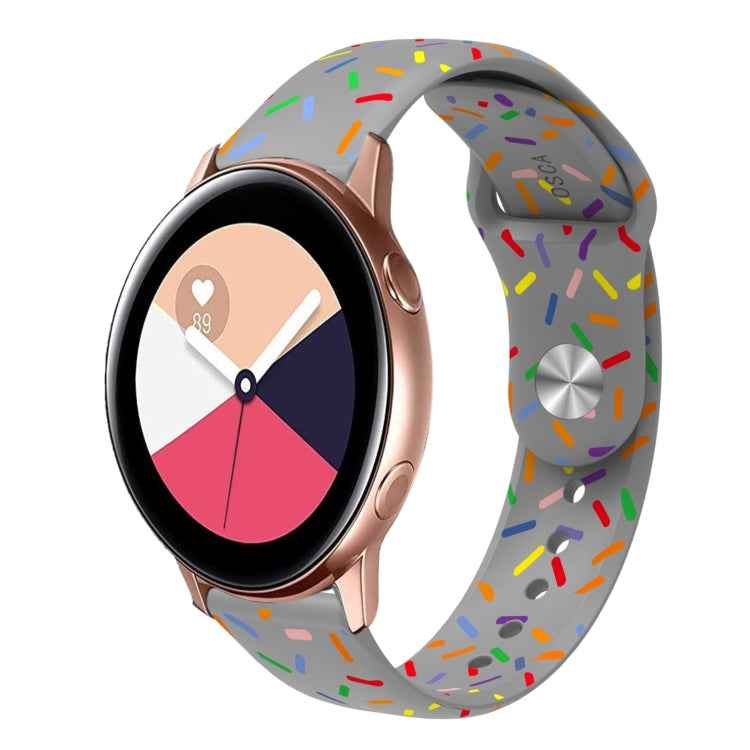 Sports Rainbow Dots Silicone Buckle Watch Band, For Samsung Galaxy Watch 5 Pro, For Samsung Galaxy Gear Sport, For Samsung Galaxy Watch Active 2 40mm / 44mm, For Samsung Galaxy Watch 3 41mm, For Samsung Galaxy watch Active 40mm                         ...