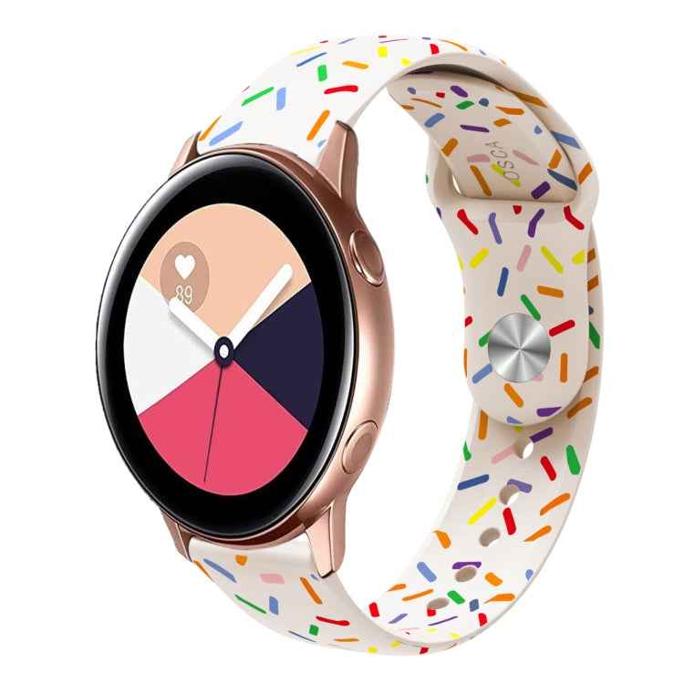 Sports Rainbow Dots Silicone Buckle Watch Band, For Samsung Galaxy Watch 5 Pro, For Samsung Galaxy Gear Sport, For Samsung Galaxy Watch Active 2 40mm / 44mm, For Samsung Galaxy Watch 3 41mm, For Samsung Galaxy watch Active 40mm                         ...