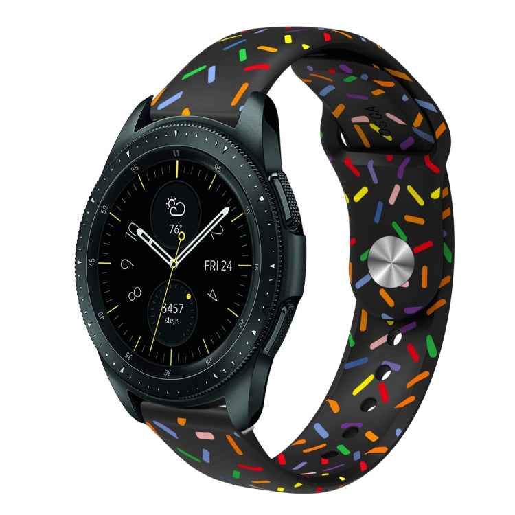 Sports Rainbow Dots Silicone Buckle Watch Band, For Samsung Galaxy Watch 5 Pro, For Samsung Galaxy Gear Sport, For Samsung Galaxy Watch Active 2 40mm / 44mm, For Samsung Galaxy Watch 3 41mm, For Samsung Galaxy watch Active 40mm                         ...