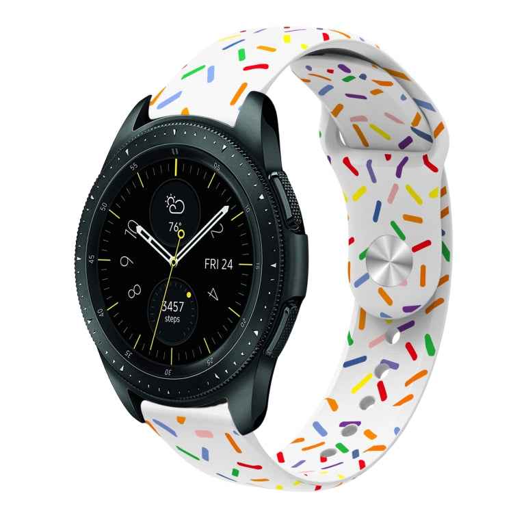 Sports Rainbow Dots Silicone Buckle Watch Band, For Samsung Galaxy Watch 5 Pro, For Samsung Galaxy Gear Sport, For Samsung Galaxy Watch Active 2 40mm / 44mm, For Samsung Galaxy Watch 3 41mm, For Samsung Galaxy watch Active 40mm                         ...