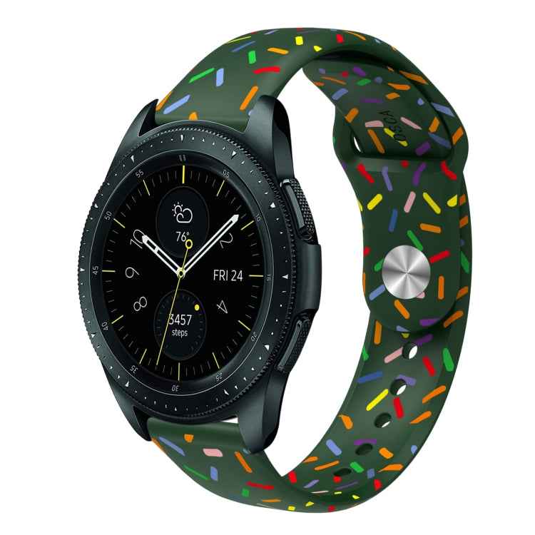 Sports Rainbow Dots Silicone Buckle Watch Band, For Samsung Galaxy Watch 5 Pro, For Samsung Galaxy Gear Sport, For Samsung Galaxy Watch Active 2 40mm / 44mm, For Samsung Galaxy Watch 3 41mm, For Samsung Galaxy watch Active 40mm                         ...